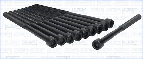AJUSA Cylinder Head Bolt Kit Quantity: 10 81026800 Bolt Kit, cylinder head HYUNDAI,TOYOTA,KIA,i30 (FD),i20 (PB, PBT),i30 CW (FD),ix20 (JC)