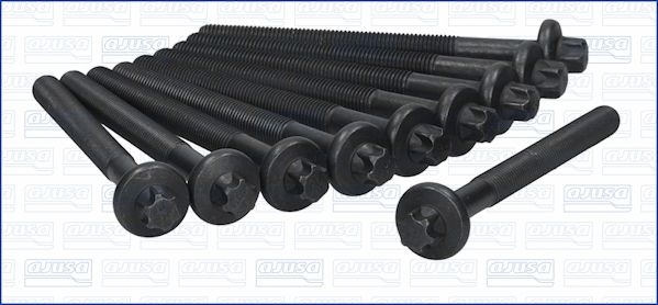 AJUSA Cylinder Head Bolt Kit Quantity: 10 81022300 Bolt Kit, cylinder head RENAULT,PEUGEOT,NISSAN,CLIO II (BB0/1/2_, CB0/1/2_),TWINGO I (C06_)