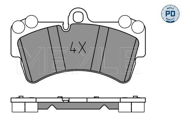 Brake Pad Set, Disc Brake MEYLE-PD Quality