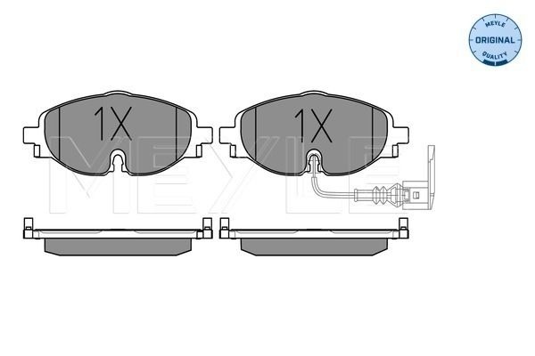 MEYLE Brake pad set VW,AUDI,SKODA 025 256 8320 2Q0698151F,2Q0698151K,2Q0698151S 5Q0698151AF,5Q0698151AH,5Q0698151AM,5Q0698151AN,5Q0698151B,5Q0698151D