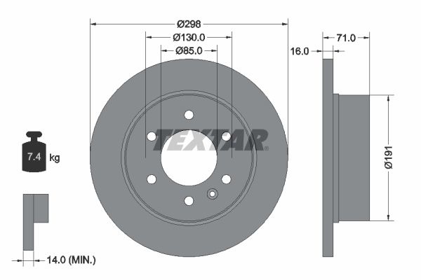 TEXTAR Brake disc VW,MERCEDES-BENZ 93143303 2E0615601A,9064230012,9104230000 Brake rotor,Brake discs,Brake rotors 910423000007,9104230100,A9064230012