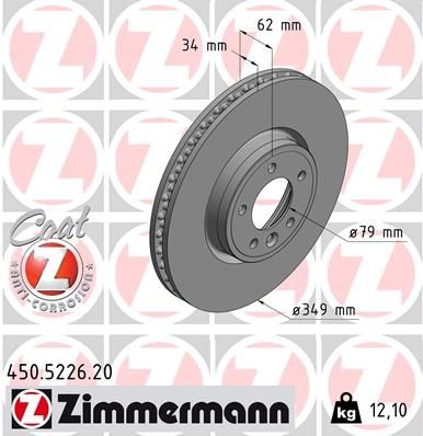Bromsskiva COAT Z 450522620 Zimmermann