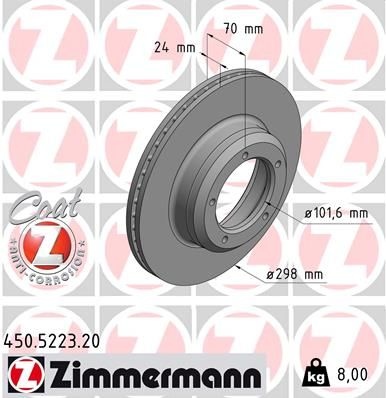 Brake Disc COAT Z 450.5223.20 Zimmermann