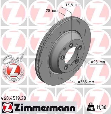 Bromsskiva COAT Z 460451920 Zimmermann