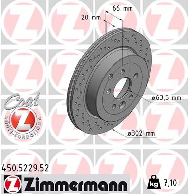 Brake Disc SPORT BRAKE DISC COAT Z 450.5229.52 Zimmermann