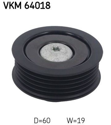 SKF Idler Pulley HYUNDAI,KIA VKM 64018 252872A000,252872A100,252872A000 Guide Pulley,Deflection Pulley,Deflection/Guide Pulley, v-ribbed belt