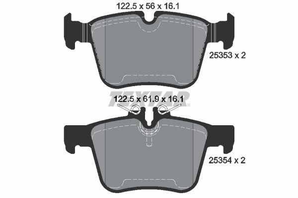 TEXTAR Brake pad set MERCEDES-BENZ 2535301 101223359,0004203602,0004208200 0004208603,0004209403,0084201320,0084201420,A0004203602,A0004208200