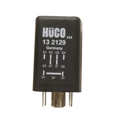 HITACHI Relay, glow plug system Hueco 132129 VW,AUDI,SKODA,Golf V Schrägheck (1K1),Golf VII Schrägheck (5G1, BQ1, BE1, BE2)
