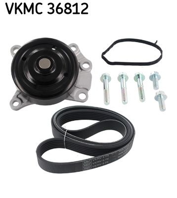 SKF Water Pump + V-Ribbed Belt Kit PEUGEOT,TOYOTA,CITROËN VKMC 36812 1201H0,1201J0,1201L3 1614299180,5750QK,1610080003,1610080007,1610097234,4404043