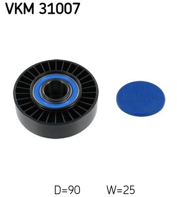 SKF Idler Pulley VW VKM 31007 037145276,037145276A,074145278B Guide Pulley,Deflection Pulley,Deflection/Guide Pulley, v-ribbed belt 074145278E