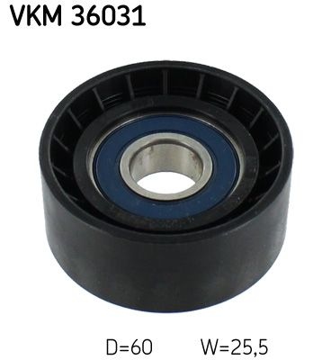 SKF Idler Pulley VKM 36031 Guide Pulley,Deflection Pulley OPEL,FORD,RENAULT,Vivaro A Kastenwagen (X83),Vivaro A Combi (X83),Movano Kastenwagen (X70)