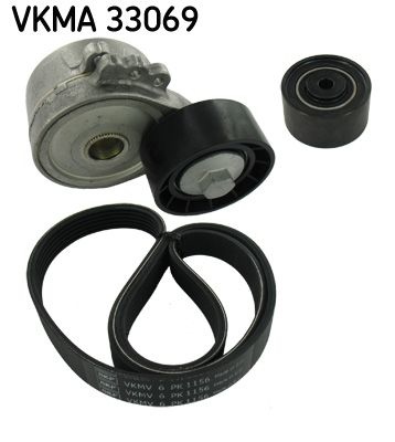 SKF V-ribbed belt set PEUGEOT,CITROËN VKMA 33069 1613838480,1613840080,575157 Serpentine belt kit,Auxiliary belt kit,Poly V-belt kit,V-ribbed belt kit
