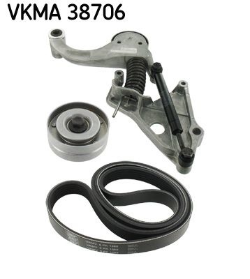 SKF V-ribbed belt set MINI VKMA 38706 11287520199,5750GJ,5750X6 Serpentine belt kit,Auxiliary belt kit,Poly V-belt kit,V-ribbed belt kit 9664471589