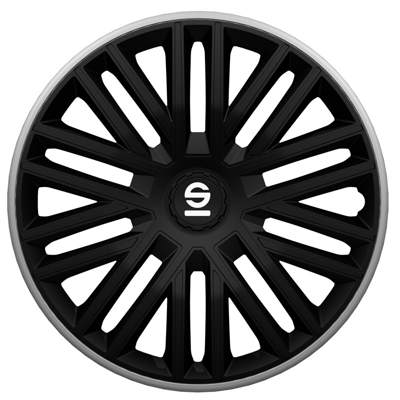 4-piece Sparco Hubcaps Bergamo 14-inch black / gray