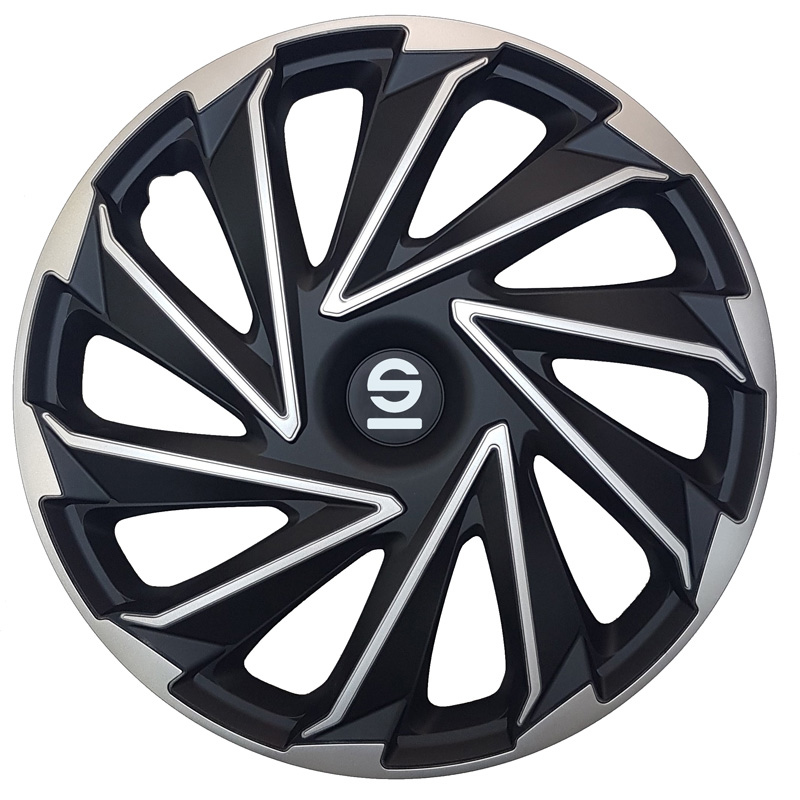 4-piece Sparco Hubcaps Varese 15-inch silver / black