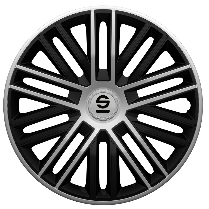 4-piece Sparco Hubcaps Bergamo 15-inch black / silver