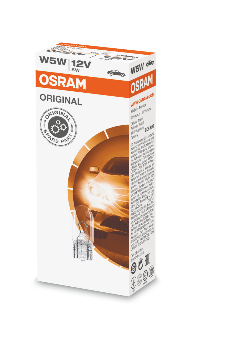 OSRAM Light Bulbs W5W 2825 Bulb, indicator VW,AUDI,MERCEDES-BENZ,Golf IV Schrägheck (1J1),Golf V Schrägheck (1K1),POLO (9N_)