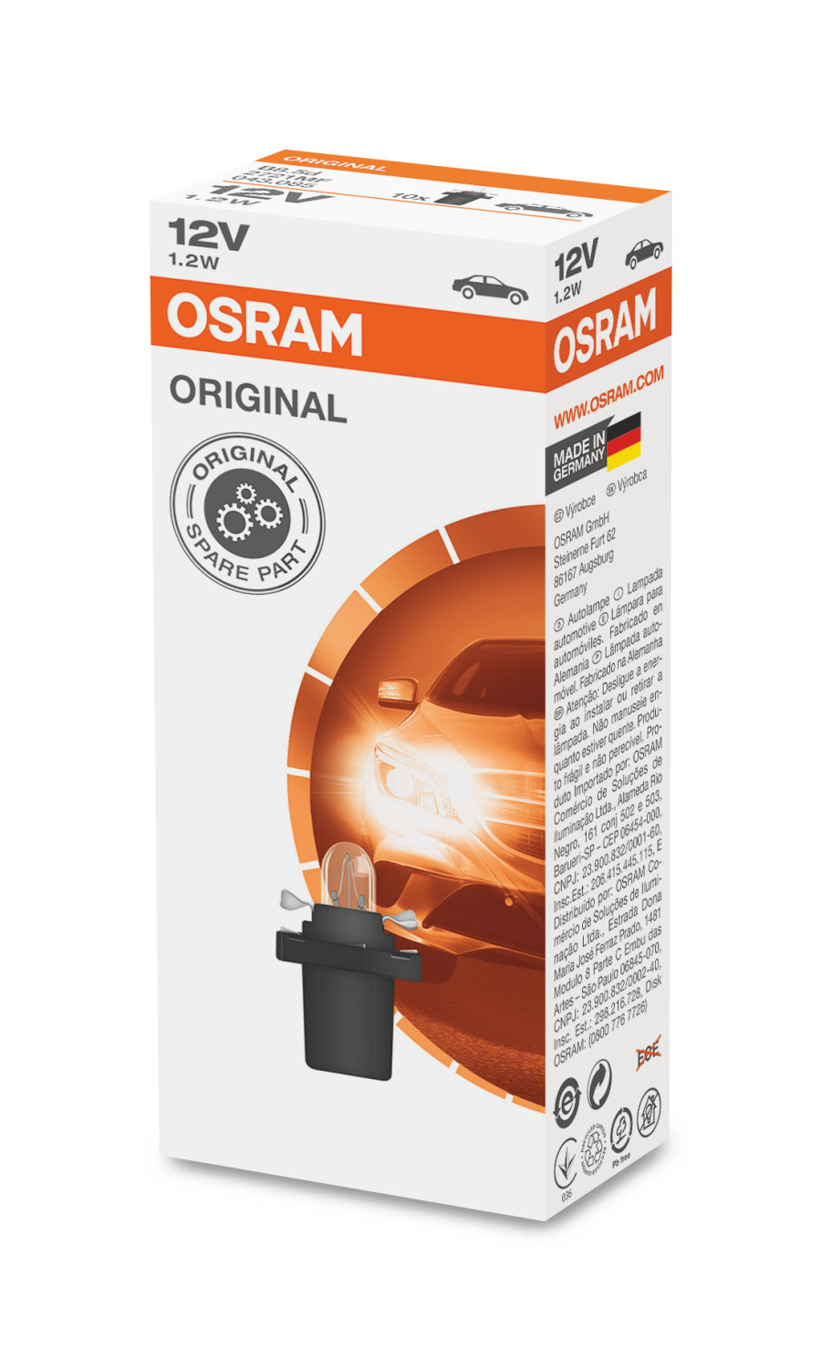 Osram .5d black 12V 1.2W