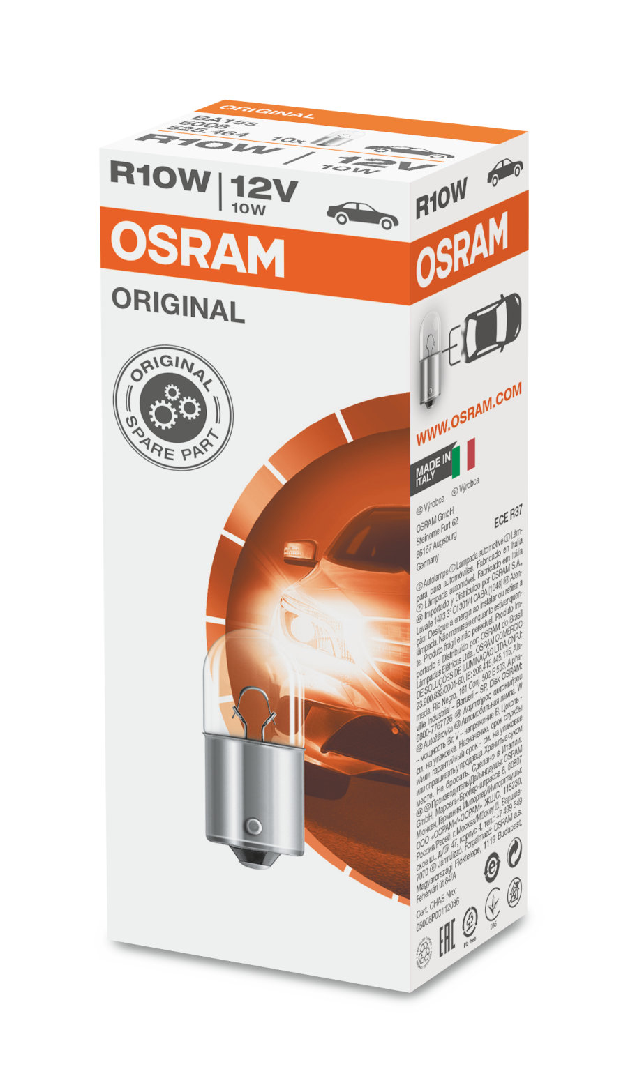 OSRAM Light Bulbs R10W 5008 Bulb, stop light VW,AUDI,MERCEDES-BENZ,Golf IV Schrägheck (1J1),Transporter V Bus (7HB, 7HJ, 7EB, 7EJ, 7EF, 7EG, 7HF, 7EC)