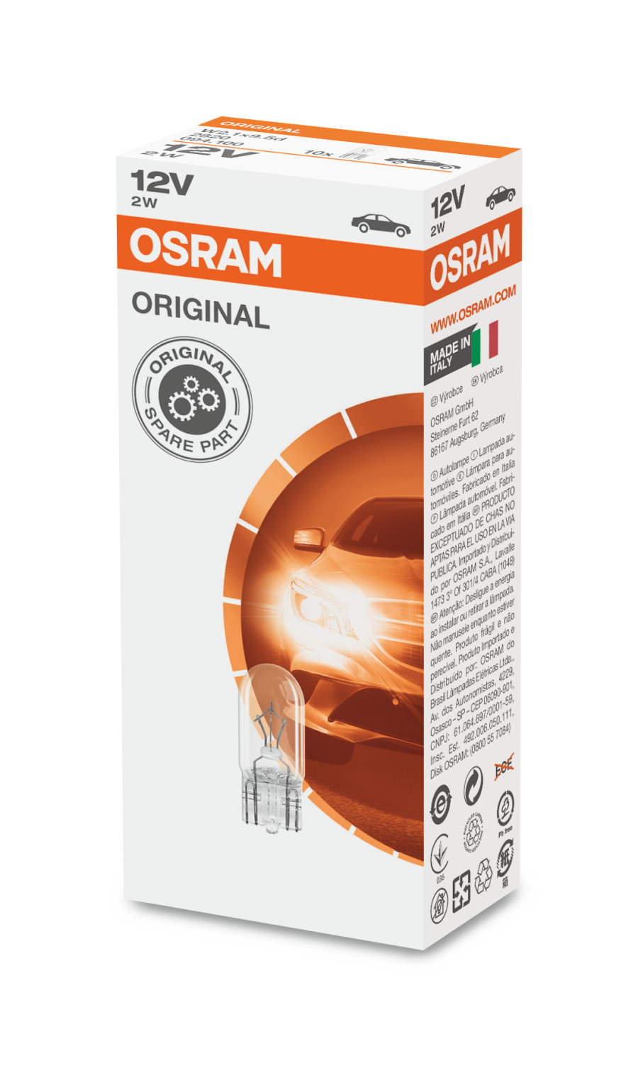 OSRAM Bulb 2820 VW,AUDI,MERCEDES-BENZ,Golf VII Schrägheck (5G1, BQ1, BE1, BE2),Passat Variant (3C5),TIGUAN (5N_),TOURAN (1T3),SHARAN (7N1, 7N2)