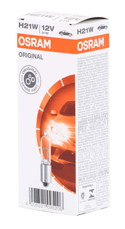 OSRAM Light Bulbs H21W 64136 Bulb, indicator VW,AUDI,MERCEDES-BENZ,Golf IV Schrägheck (1J1),Golf V Schrägheck (1K1)
