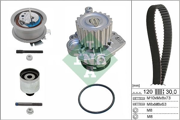 INA Water Pump + Timing Belt Kit VW,AUDI,FORD 530 0201 33 038109119L,038109119N,038109119P 038109119S,038109243F,038109243M,038109244J,038109244N