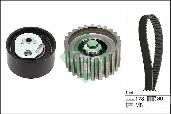 INA Timing belt kit FIAT,PEUGEOT,CITROËN 530 0232 10 500371975,500388688,500390458 504010846,504076915,504183759,5802473355,71736716,500038739