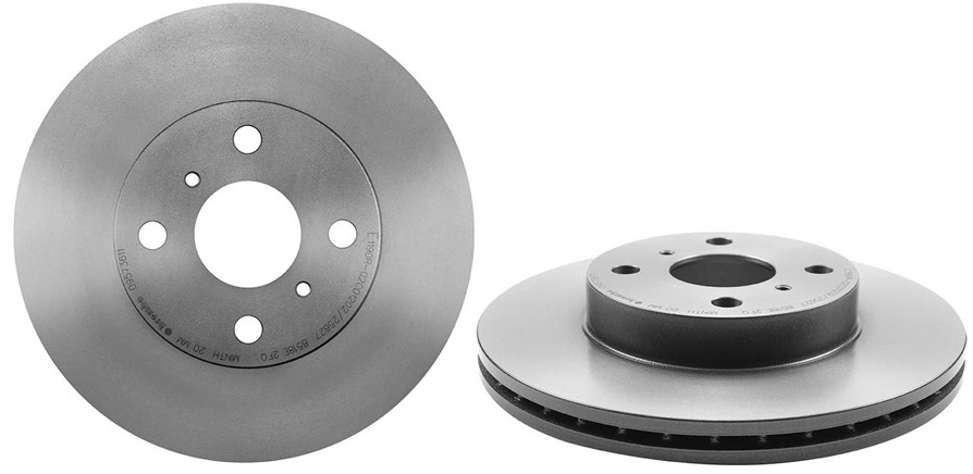 BREMBO Brake disc PRIME LINE - UV Coated internally vented 09.5736.11 Brake rotor,Brake discs TOYOTA,GREAT WALL,COROLLA Liftback (_E11_)