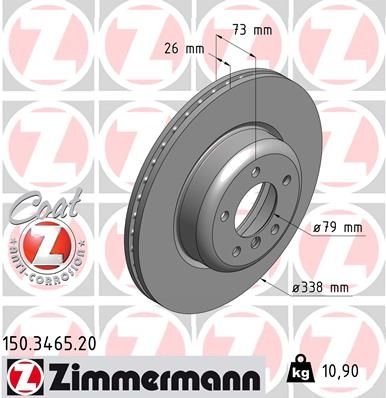 Brake Disc COAT Z 150.3465.20 Zimmermann