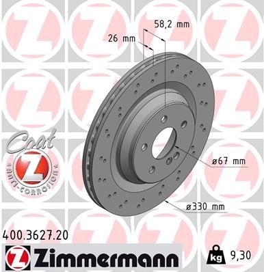 Bromsskiva COAT Z 400362720 Zimmermann