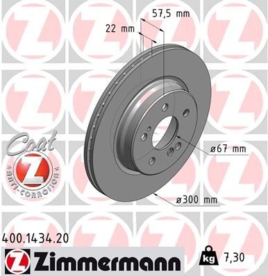 Brake Disc COAT Z 400.1434.20 Zimmermann