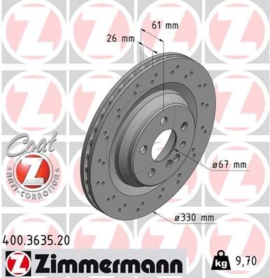 Brake Disc COAT Z 400.3635.20 Zimmermann