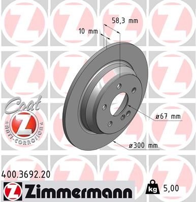 Brake Disc COAT Z 400.3692.20 Zimmermann