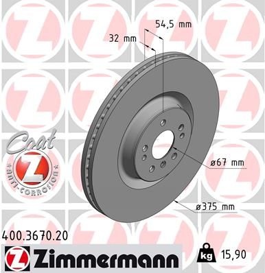 Brake Disc COAT Z 400.3670.20 Zimmermann