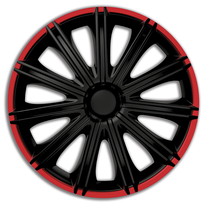 4-Piece Hubcaps Nero R 13-inch Black / Red | Winparts.ie - Hubcaps