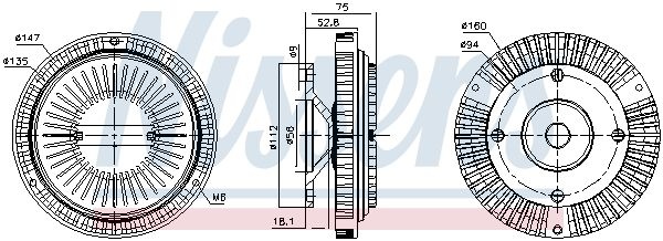 Clutch, radiator fan 86044 Nissens