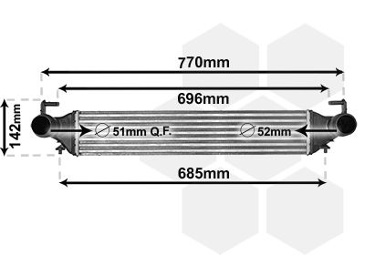 Intercooler, charger 17014702 International Radiators