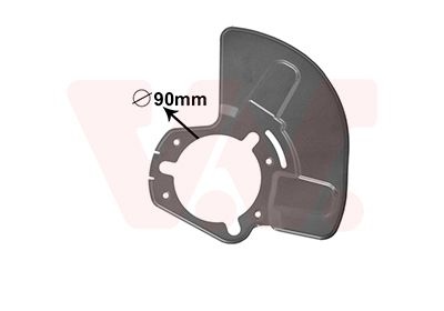 VAN WEZEL Brake Disc Back Plate Front Axle Left 3745373 Rear Brake Disc Back Protection Plate,Rear Brake Disc Cover Plate OPEL,ZAFIRA B (A05)