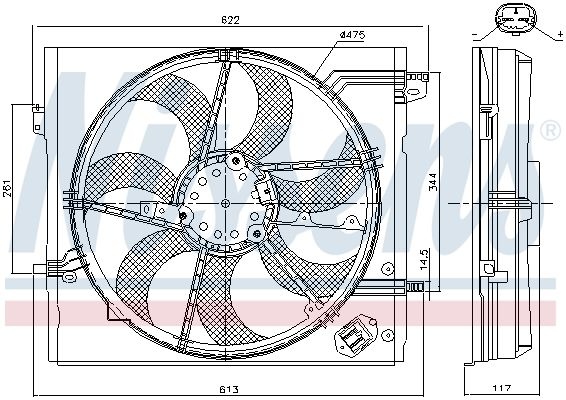 NISSENS Cooling Fan NISSAN RENAULT 85946 214814EA0A 214814EA0B 214814EA0A Radiator Fan Fan  radiator