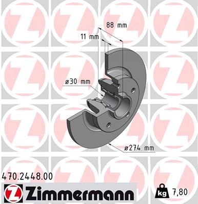 Brake Disc 470.2448.00 Zimmermann