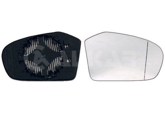 ALKAR Wing Mirror Glass Right 6413557 Side Mirror Glass,Mirror Glass MERCEDES-BENZ,A-Klasse (W169),B-Klasse (W245)