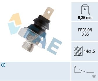 FAE Oil Pressure Switch Pressure [bar]: 0,35bar 11410 Oil Pressure Sensor,Oil Pressure Sender VW,OPEL,RENAULT,LT 28-46 II Kastenwagen (2DA, 2DD, 2DH)