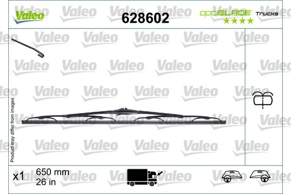 VALEO Wiper blade OPTIBLADE TRUCKS both sides 628602 Windscreen wiper,Window wiper OPEL,RENAULT,NISSAN,Movano Kastenwagen (X70),Movano Bus (X70)