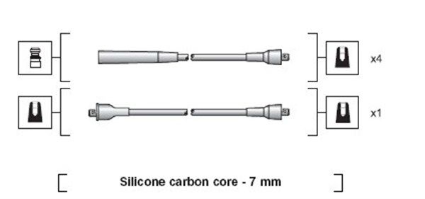 MAGNETI MARELLI Ignition Lead Set VW 941318111252 MSK1252 Ignition Cable Set,Ignition Wire Set,Ignition Cable Kit,Ignition Lead Kit