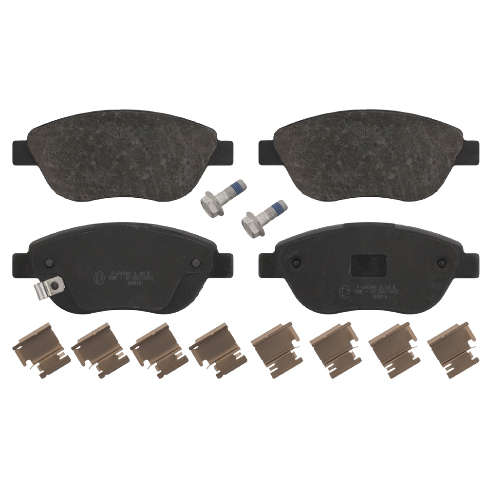 FEBI BILSTEIN Brake pad set Front Axle 16630 Brake pads,Brake pad set, disc brake OPEL,FIAT,VAUXHALL,Corsa D Schrägheck (S07),500L (351_, 352_)