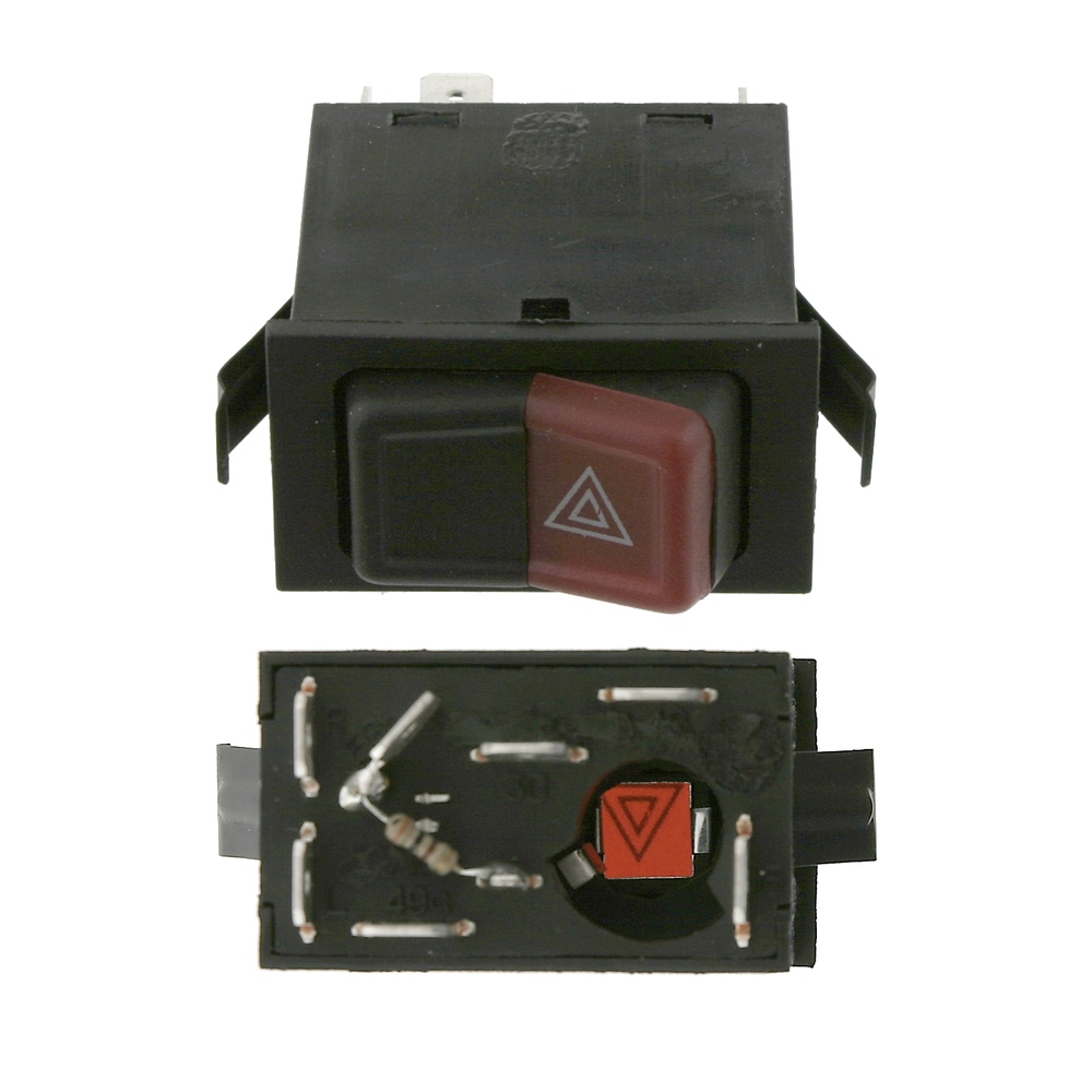 FEBI BILSTEIN Switch, hazard light febi Plus Dashboard 18147 VW,MAN,GOLF I Cabriolet (155),GOLF I (17),LT 28-35 I Kastenwagen (281-363)