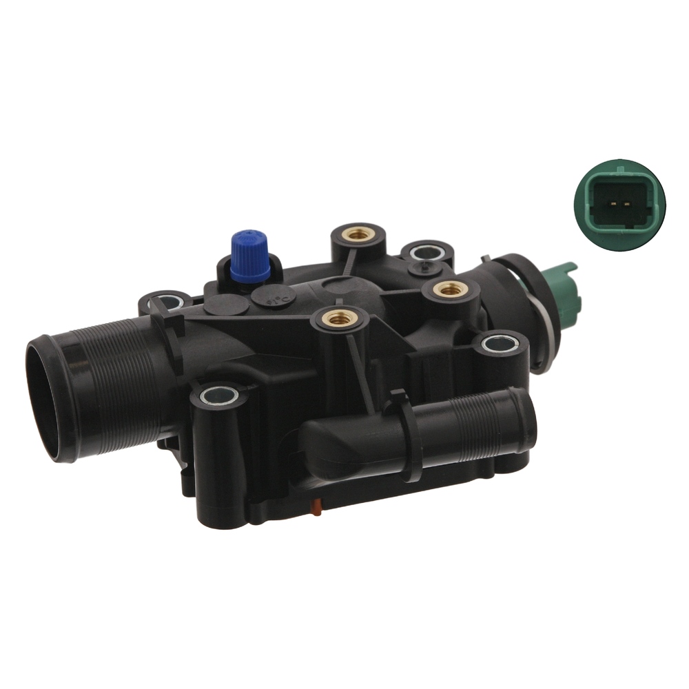 FEBI BILSTEIN Thermostat Housing with Temperature Switch 34977 PEUGEOT,CITROËN,206 Schrägheck (2A/C),206 CC (2D),207 (WA_, WC_)