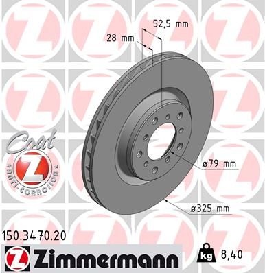 Brake Disc COAT Z 150.3470.20 Zimmermann