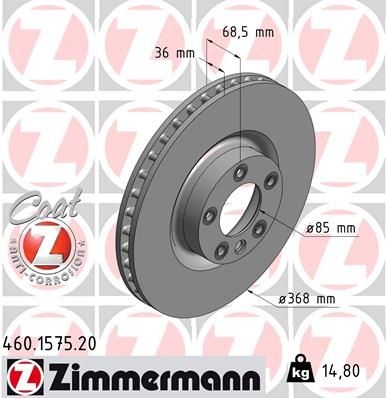 Brake Disc COAT Z .1575.20 Zimmermann