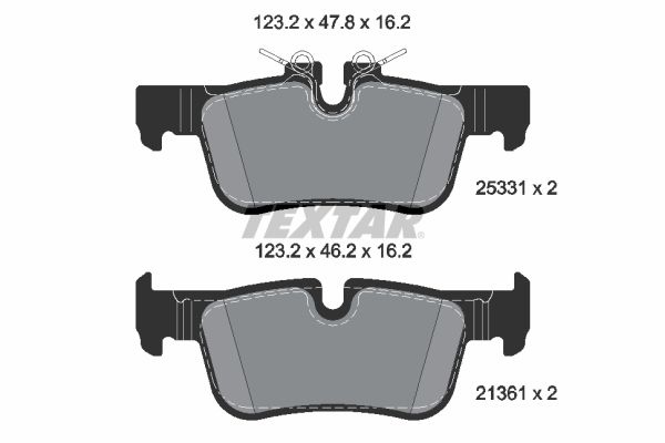 TEXTAR Brake pad set BMW,MINI 2533101 1543683,34201543683,34206885547 34216859917,34216860403,34218843651,6859917,6860403,6885547,8843651,2533116205